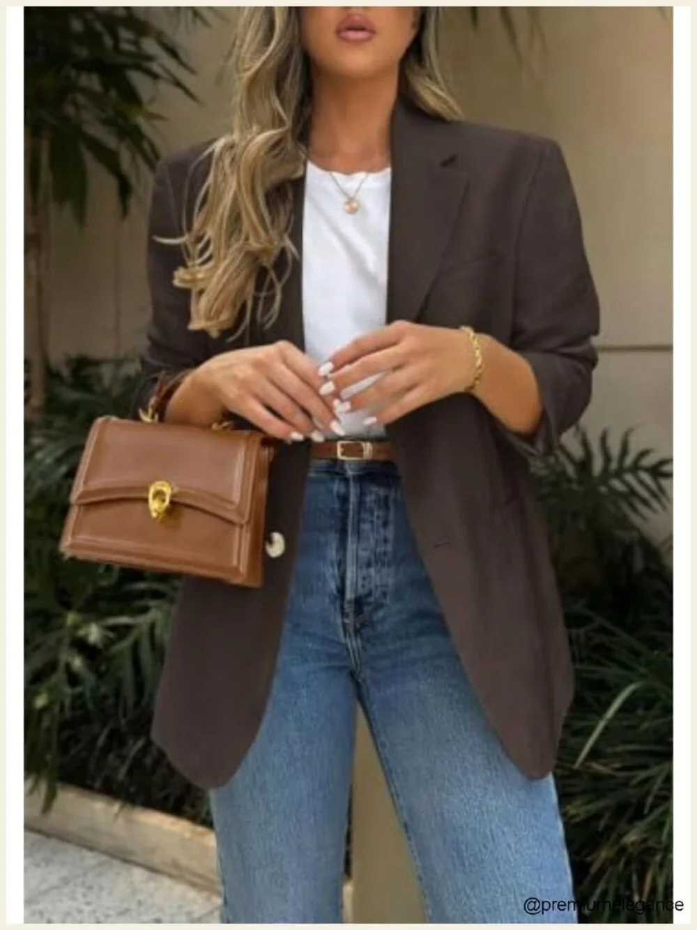 Women's Blazer Open Front Notch Lapel Long Sleeve 97% Polyester 3% Elastane